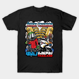 Badass motorcycle engine racing Red rider motogp T-Shirt